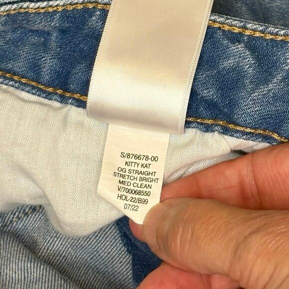 Old Navy Kitty Kat High-Rise O.G. Straight Jeans Women's 12 | Blue | EUC - Picture 9 of 12
